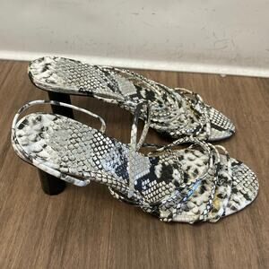 J Lo Snake Skin Strappy Sandals Sz 7.5